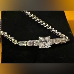 Cubic zirconia necklace, earrings, bracelet. Sometimes simple is elegant